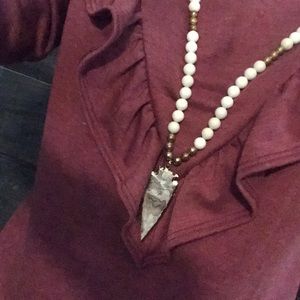 Betsy Pittard Design arrowhead statement necklace.